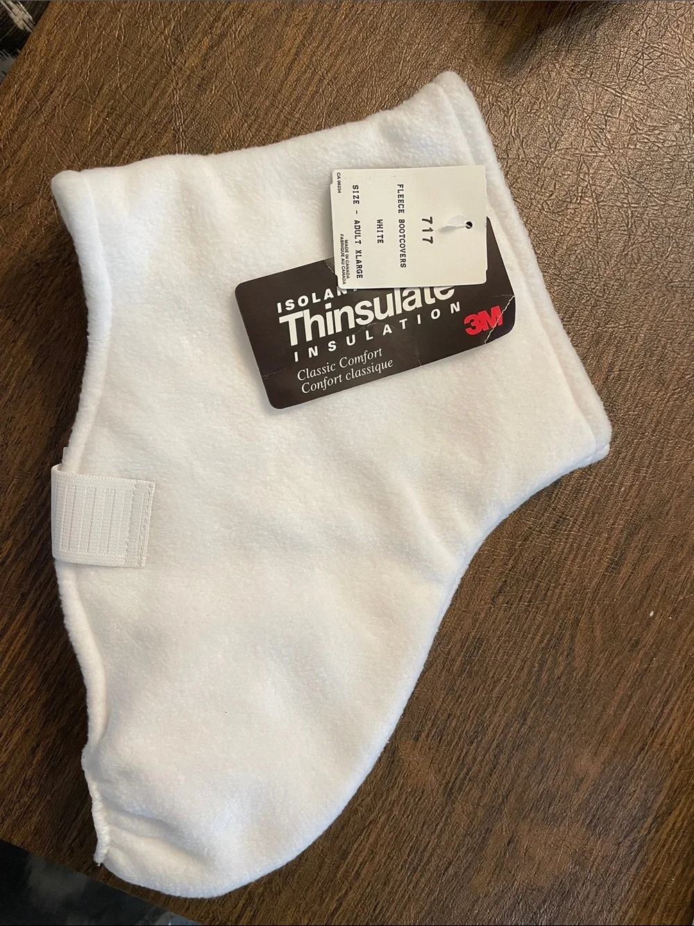 3M White Fleece ice skate/boot covers